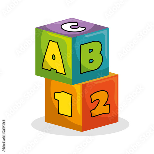 blocks game toy isolated icon vector illustration design