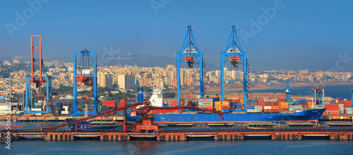 Visakhapatnam, INDIA - December 9 : Visakhapatnam port is a second largest port by cargo handled in India, On December 9,2015 Visakhapatnam, India © SNEHIT PHOTO