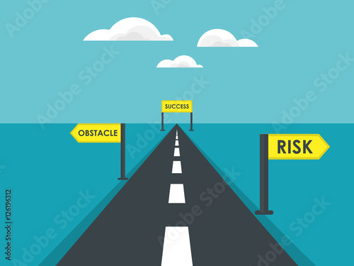 Road To Success Concept. Vector illustration