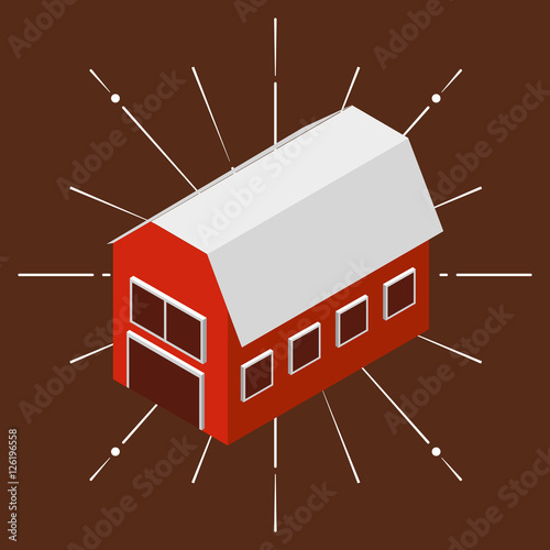 farm fresh isometric icon vector illustration design