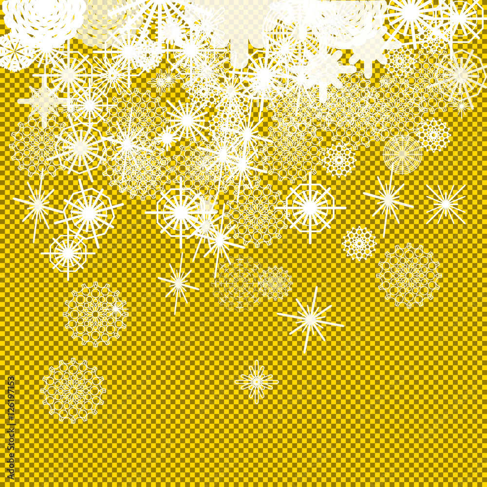 Vector snowflakes as christmas and new year or winter background