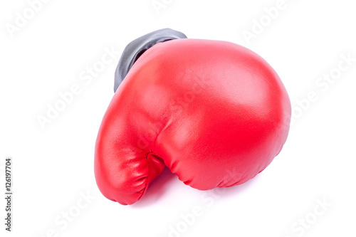 A red boxing glove isolated on white background. © mrcmos