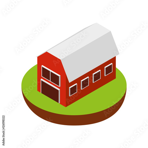 farm fresh isometric icon vector illustration design