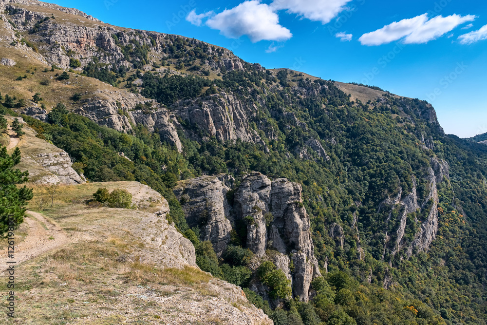 A view of the cliffs of Mount Demerdzhi