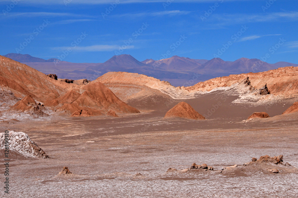 Fototapeta premium Valle de la Luna, Valley of the Moon, west of San Pedro, Atacama desert of Chile
