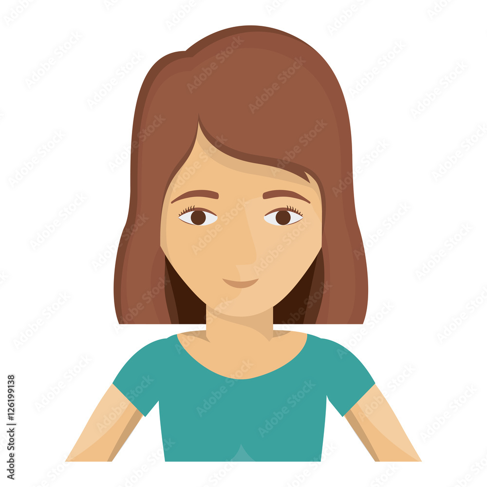Woman cartoon icon. Female avatar person human and people theme. Isolated design. Vector illustration Woman cartoon icon. Female avatar person human and people theme. Isolated design. Vector illustration