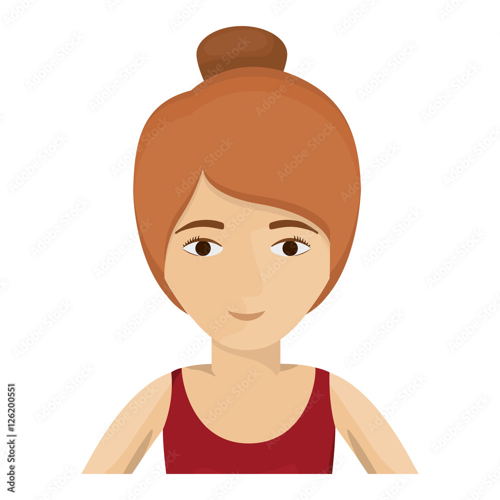 Woman cartoon icon. Female avatar person human and people theme. Isolated design. Vector illustration Woman cartoon icon. Female avatar person human and people theme. Isolated design. Vector illustration
