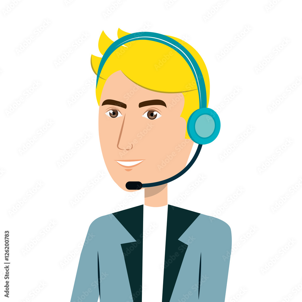 call center agent avatar vector illustration design call center agent avatar vector illustration design