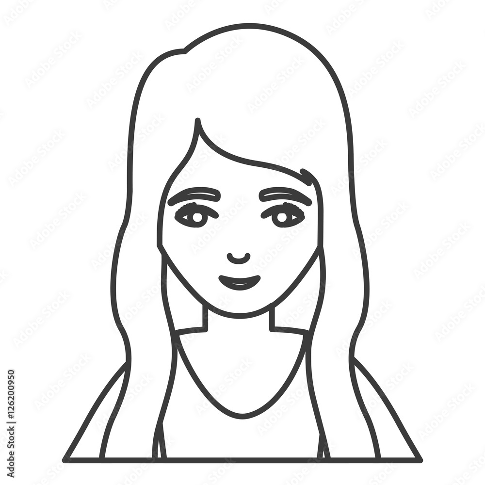 Woman cartoon icon. Female avatar person human and people theme. Isolated and silhouette design. Vector illustration Woman cartoon icon. Female avatar person human and people theme. Isolated and silhouette design. Vector illustration