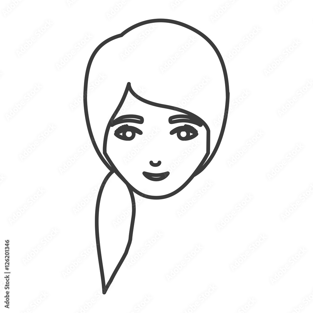 Woman cartoon icon. Female avatar person human and people theme. Isolated and silhouette design. Vector illustration Woman cartoon icon. Female avatar person human and people theme. Isolated and silhouette design. Vector illustration