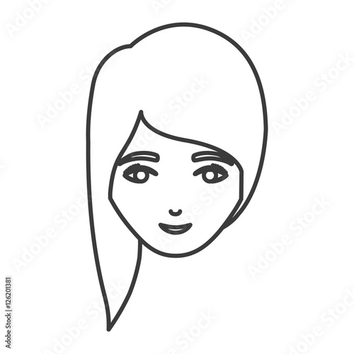 Woman cartoon icon. Female avatar person human and people theme. Isolated and silhouette design. Vector illustration