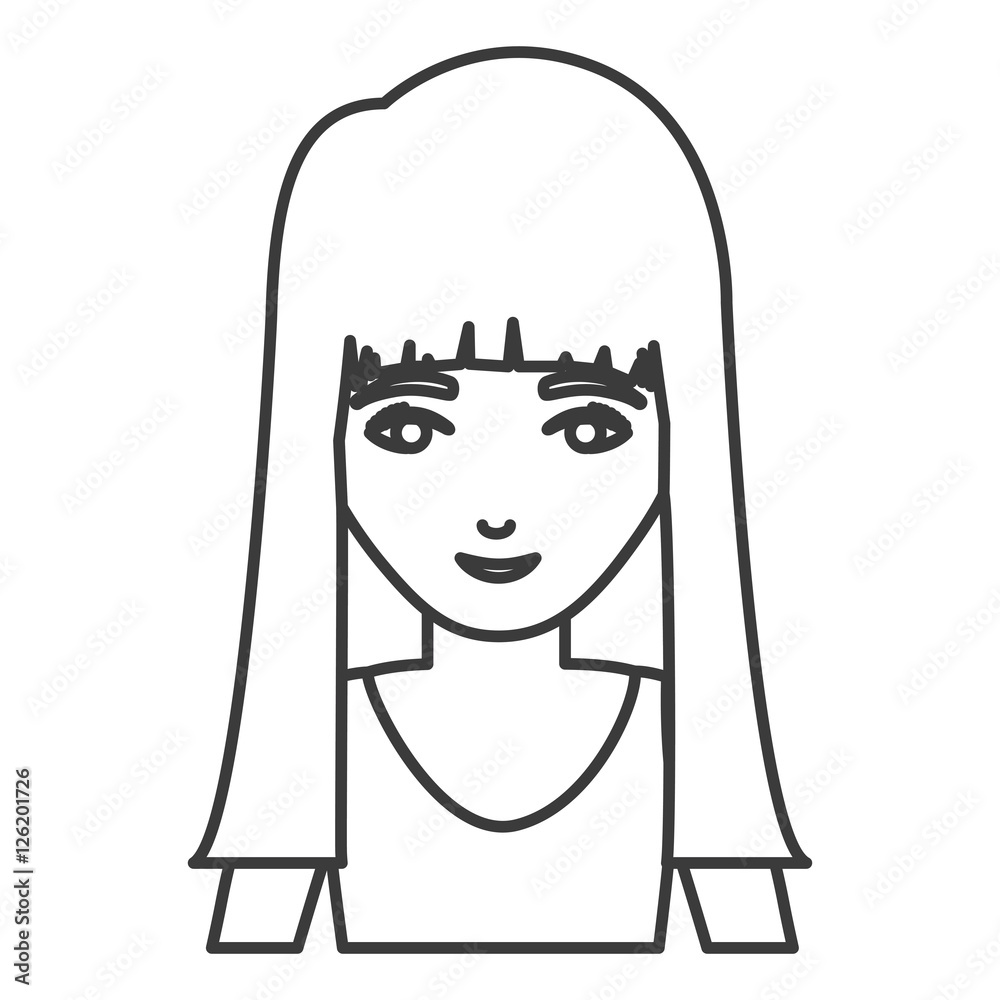 Woman cartoon icon. Female avatar person human and people theme. Isolated and silhouette design. Vector illustration Woman cartoon icon. Female avatar person human and people theme. Isolated and silhouette design. Vector illustration