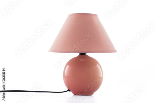 Modern table lamp isolated on white photo