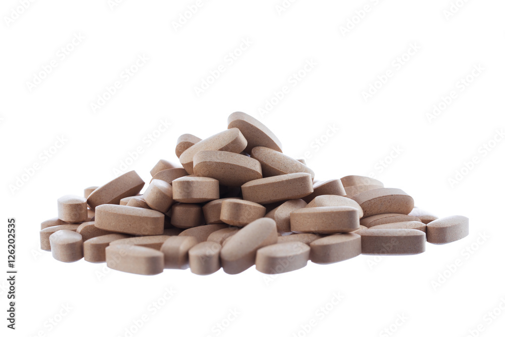Heap of pills isolated on white Heap of pills isolated on white