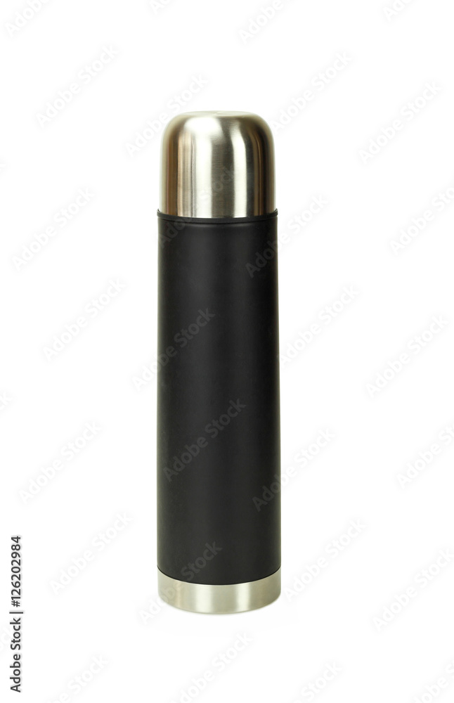 Thermo flask on the white background Thermo flask on the white background