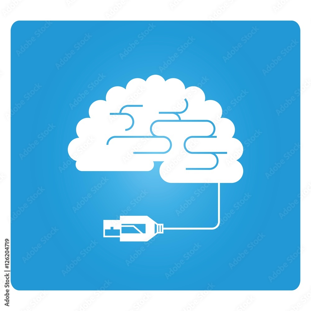 brain and plug icon brain and plug icon