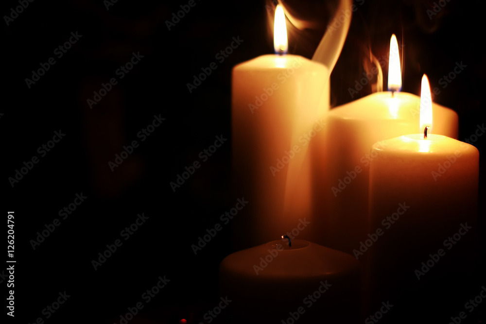 candle light isolated black candle light isolated black