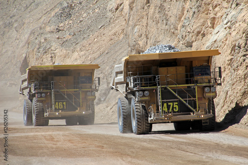 Truck at Chuquicamata, world's biggest open pit copper mine, Calama, Chile photo
