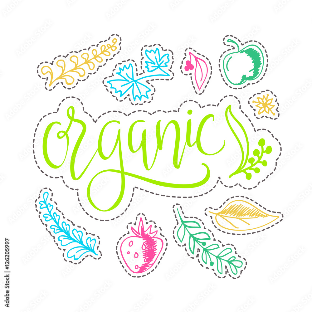 Vector eco friendly concept - design element made from stickers