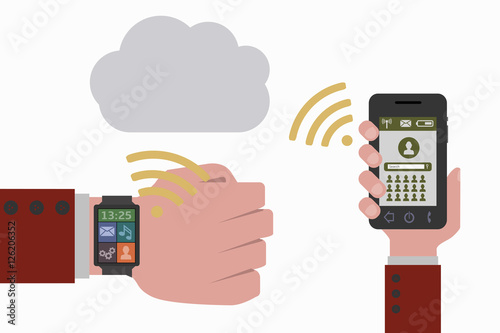 smart phone and smart watch cloud storage