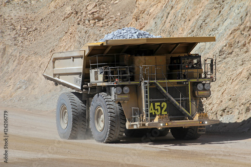 Truck at Chuquicamata, world's biggest open pit copper mine, Calama, Chile
