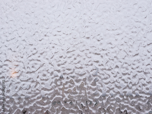 ice and drops on window