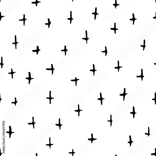 Doodle sketch abstract seamless pattern isolated on the background. Black and white illustration for textile, paper, fabric, decoration.