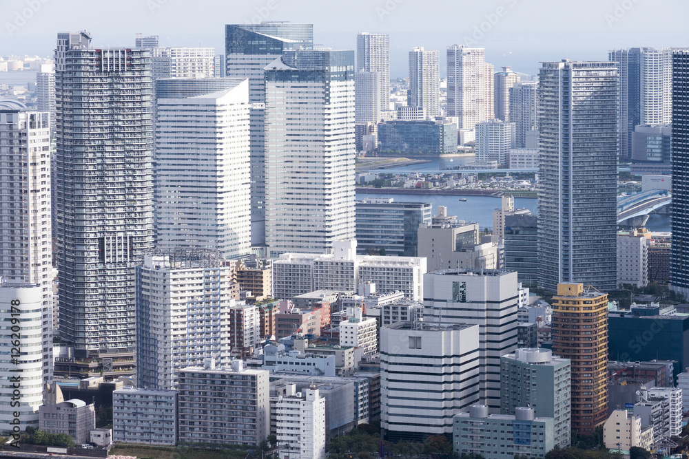 東京都市風景 東京湾岸再開発エリア 晴海 勝どき 豊洲 超高層ビルとタワーマンション群 Stock Photo Adobe Stock