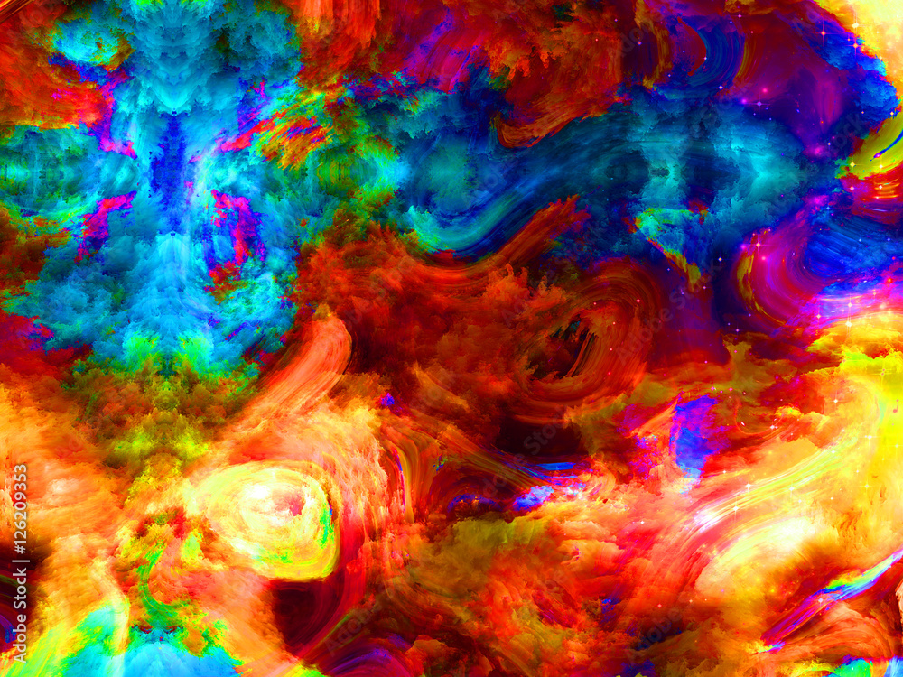 Colorful fractal artwork. Computer generated abstract background