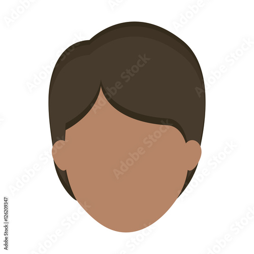 Man head icon. Male avatar person human and people theme. Isolated design. Vector illustration