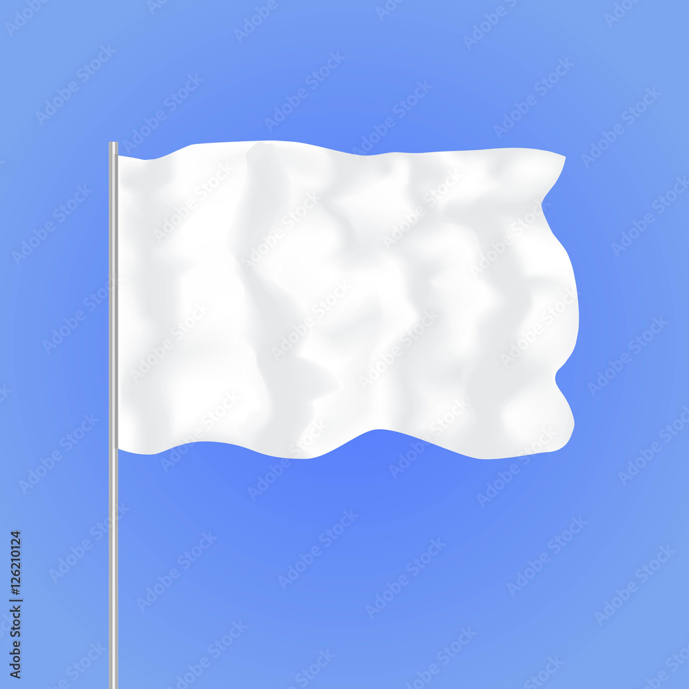 Template Blank White Flag. Vector Template Blank White Flag. Vector