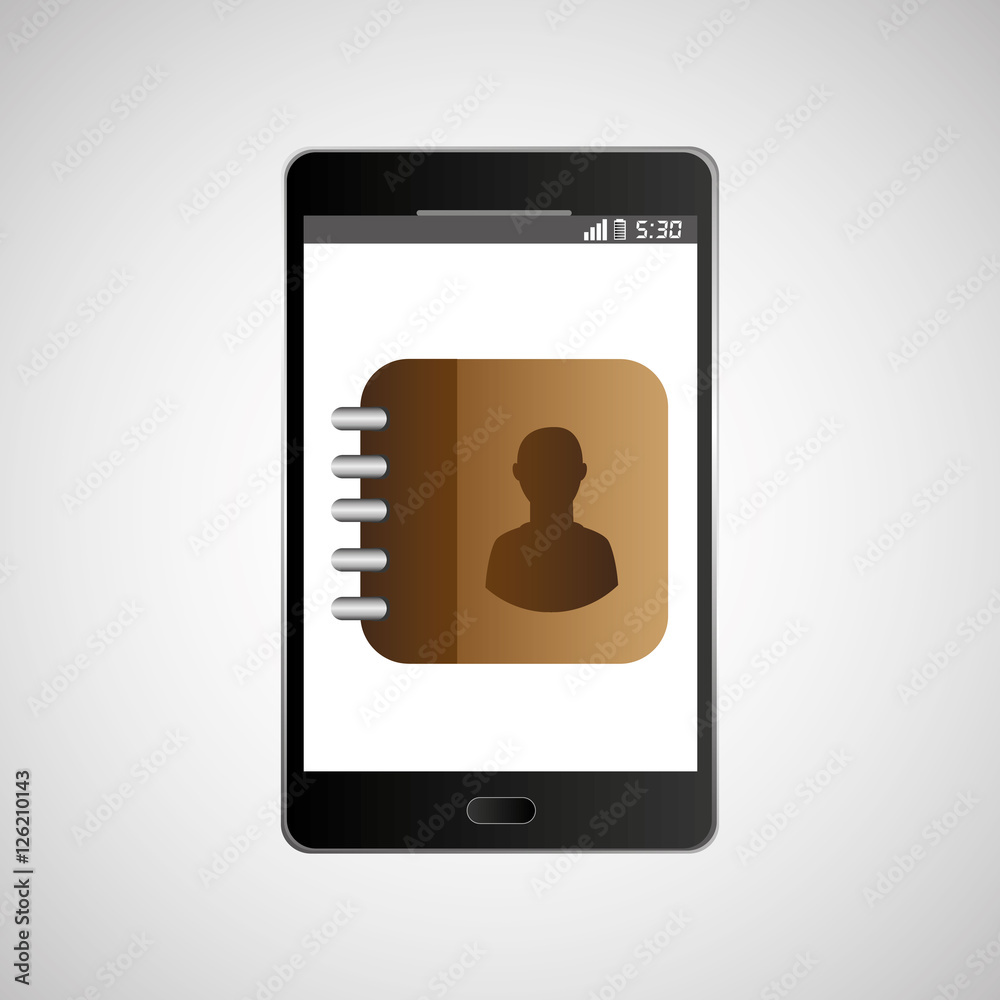 big smartphone black icon contacts list vector illustration eps 10 big smartphone black icon contacts list vector illustration eps 10