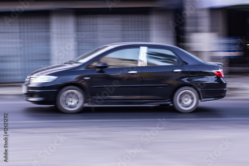 car panning speed on road, asia © prwstd