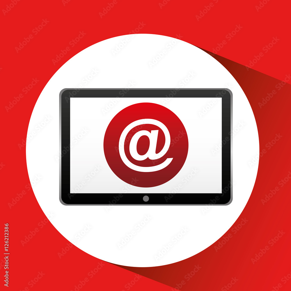 tablet technology icon mail vector illustration eps 10