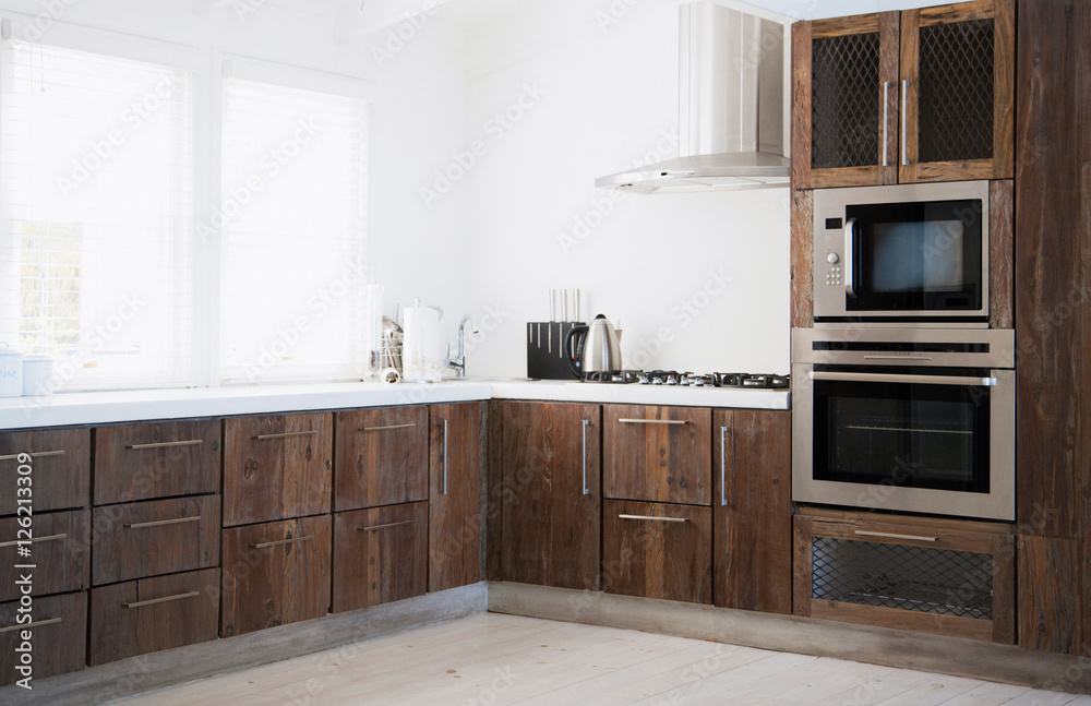 Obraz Modern architecture, beautiful kitchen of a luxury apartment
