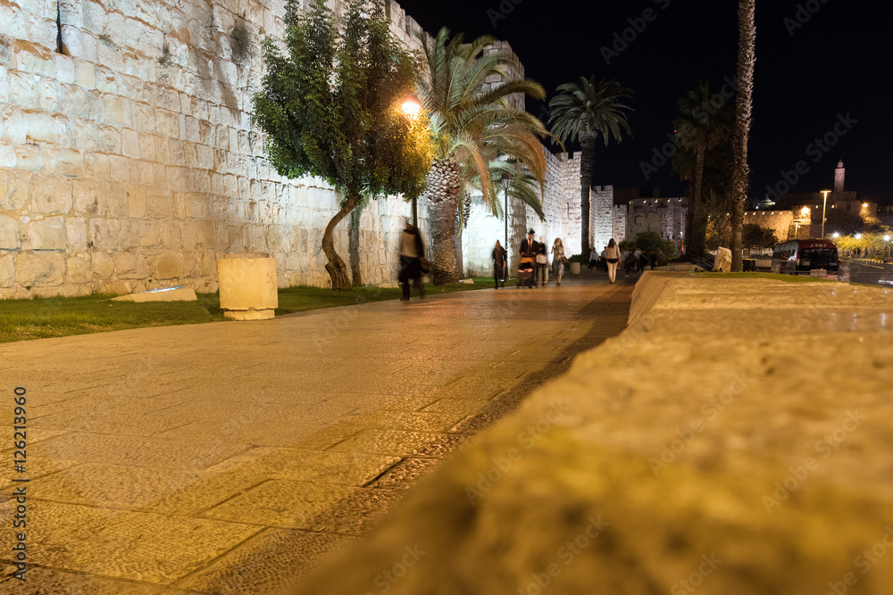 Fototapeta premium Stare mury miasta Jerozolimy, Isarael.