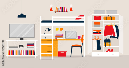 Vector interior of a dormitory