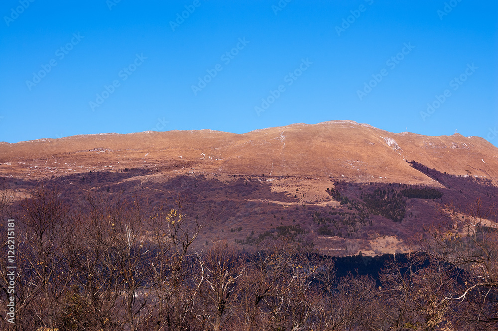 Obraz premium Monte Baldo in autumn (Baldo Mountain) 2218 m. Italian Alps