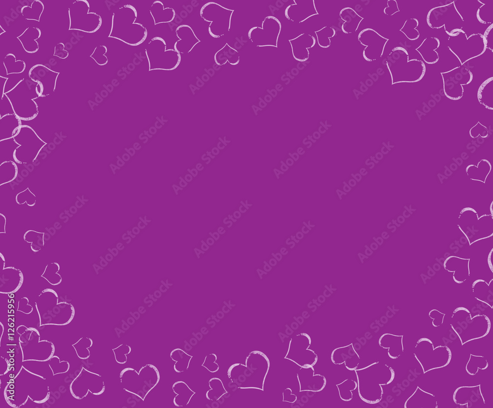 Valentines day background with hearts