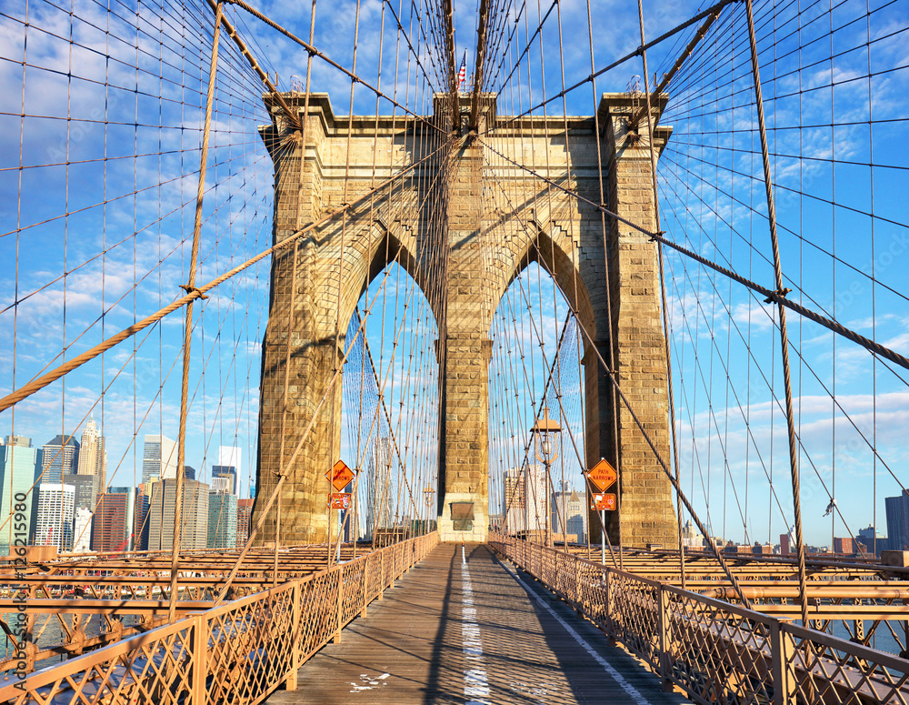 Fototapeta premium Brooklyn Bridge, Nowy Jork, nikt