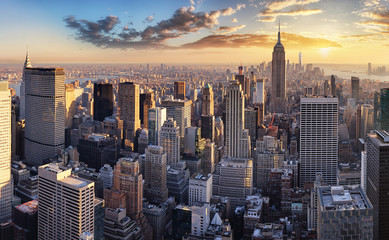 Papier peint photo Le salon Vue urbaine de New York City  © TTstudio
