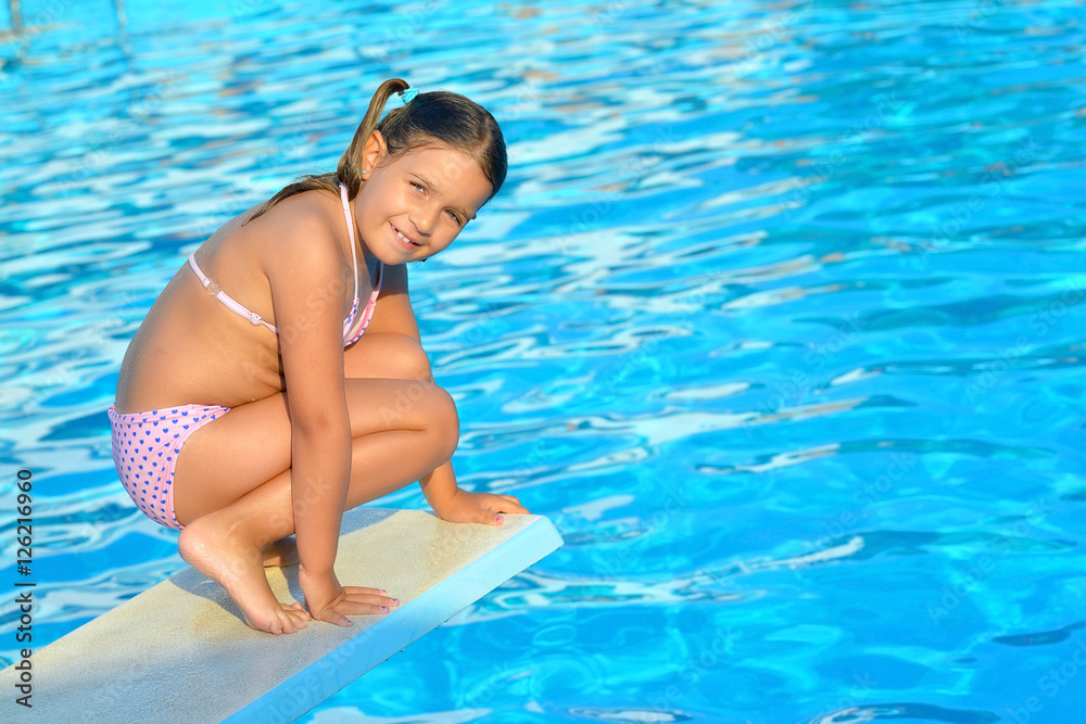 Child in swimming pool