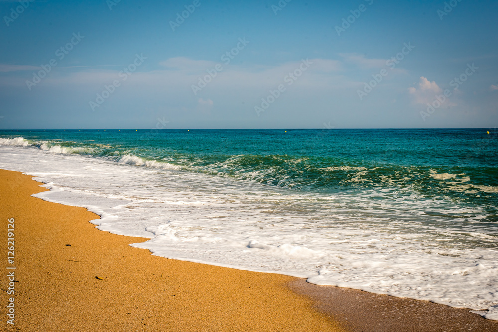 Wellen am Strand