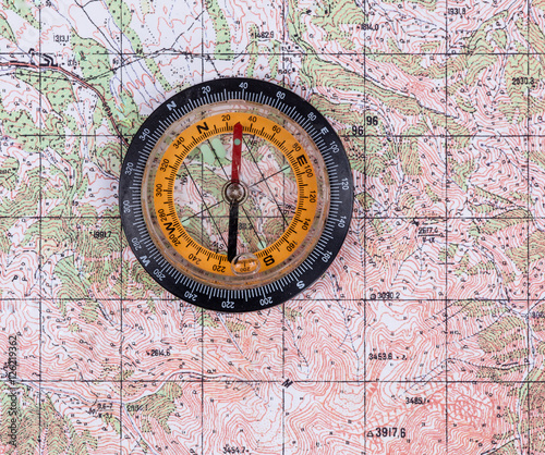 compass on the map © serikbaib