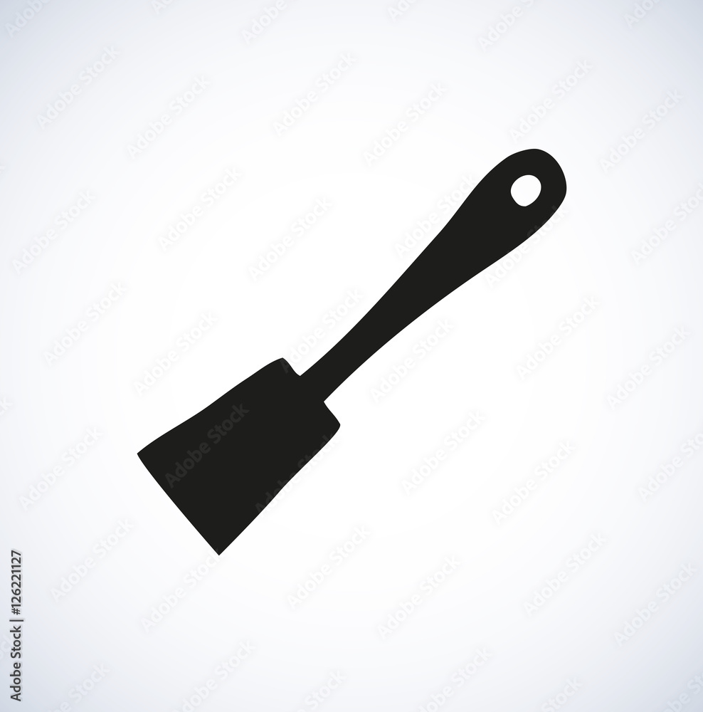 Kitchen spatula. Vector sketch