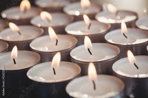 Fotografie Candles burning during christmas