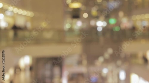 Wallpaper Mural Crowded people in shopping mall Hyperlapse blurred video Torontodigital.ca