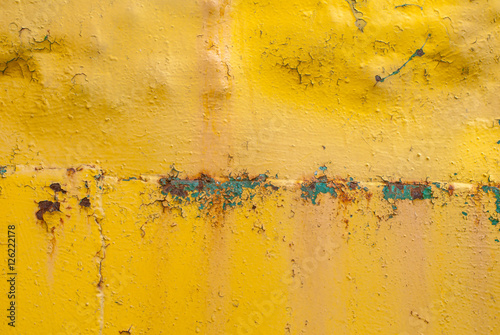 old surface of the metal sheet covered with old paint, great background or texture for your project