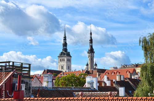 Panoramic view of Old Town, Tallinn,Estonia.