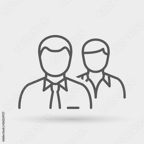 executive leader line icon